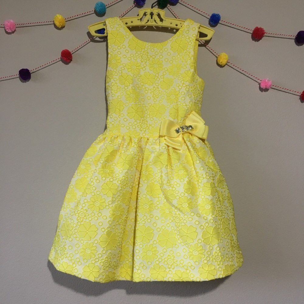 Camilla floral dress with rhinestone bow